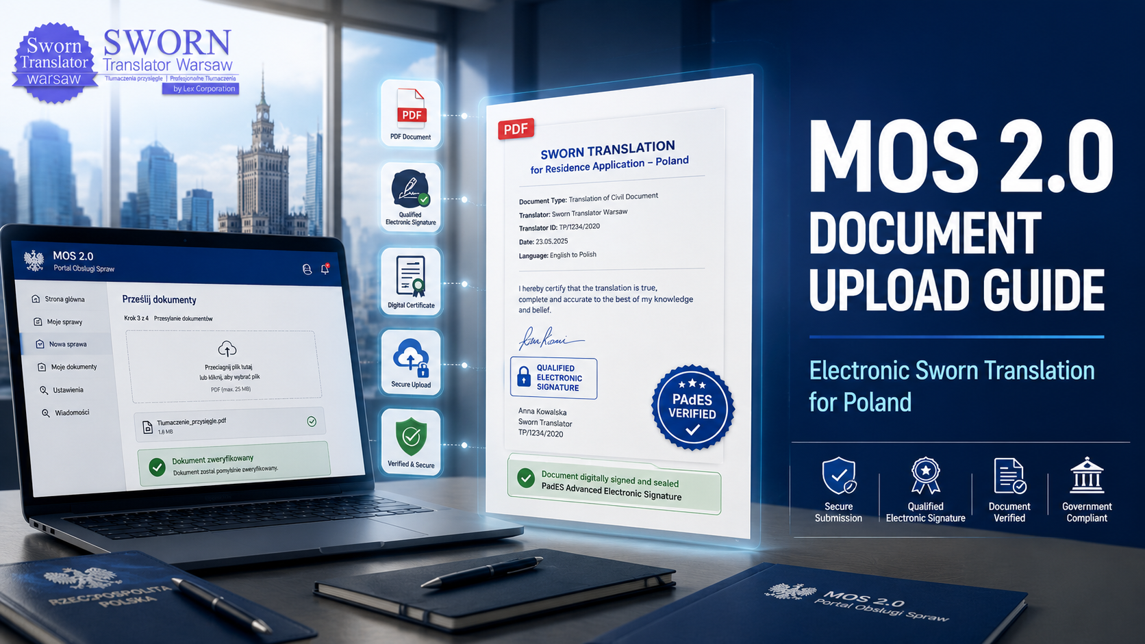 Sworn Translator Warsaw: Digital Document Upload Guide for the MOS 2.0 Immigration Portal